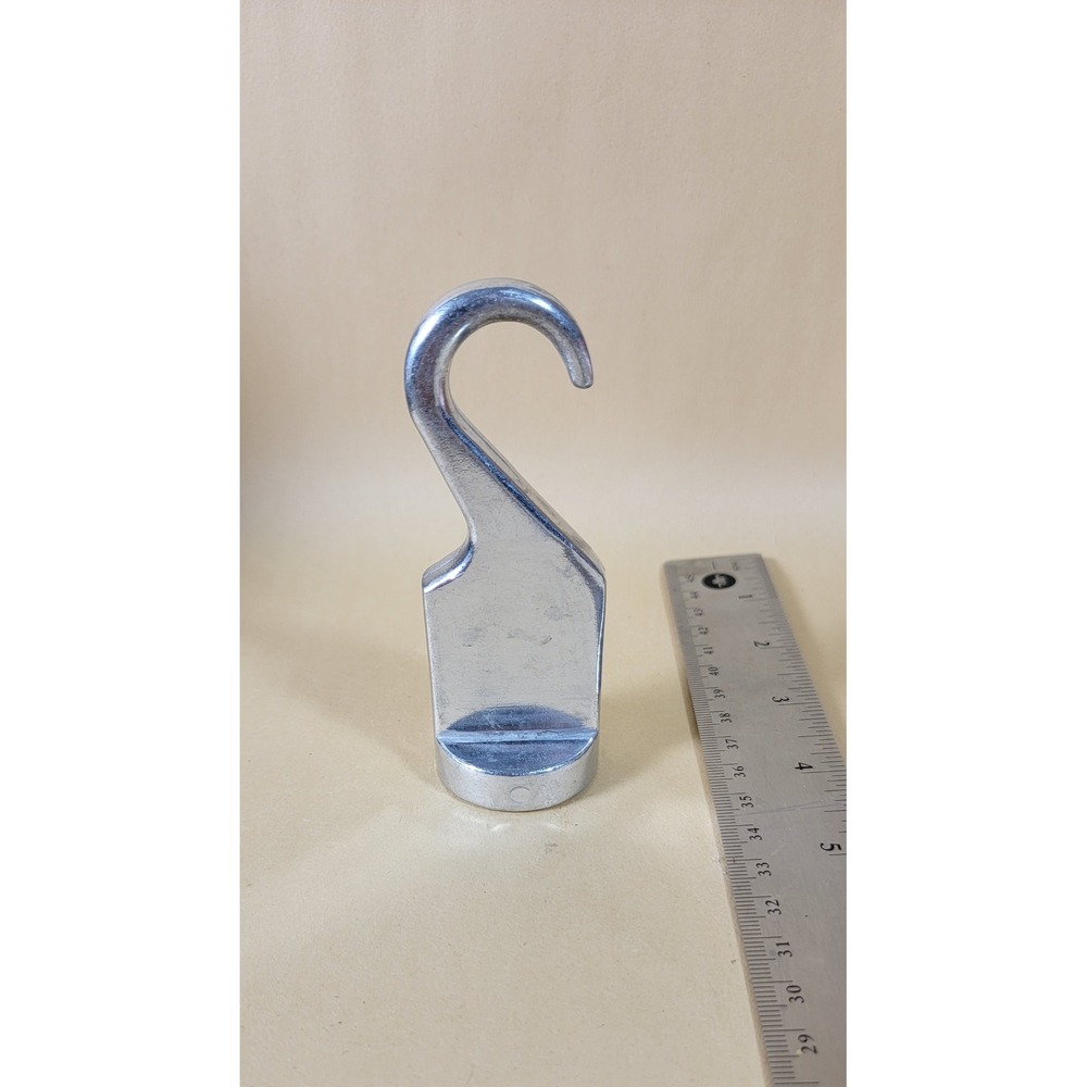 Heavy Duty Cast Metal Track Rack Pot Hook Replacement Head Silver